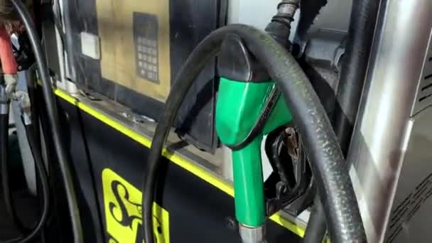 Benzin Istasyonu Arabaya Benzin Koyuyorum Sao Paulo Brezilya — Stok video