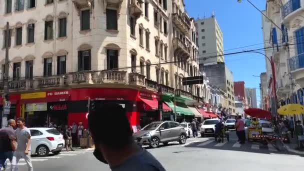 San Paolo Brasile Strada Commerciale Ifigenia Street — Video Stock