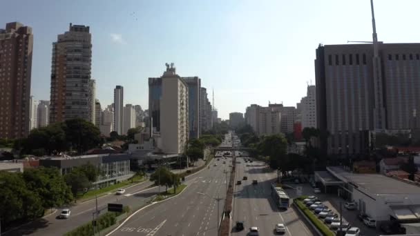 Sao Paulo Brezilya Mayıs Bulvarı Güney Amerika — Stok video