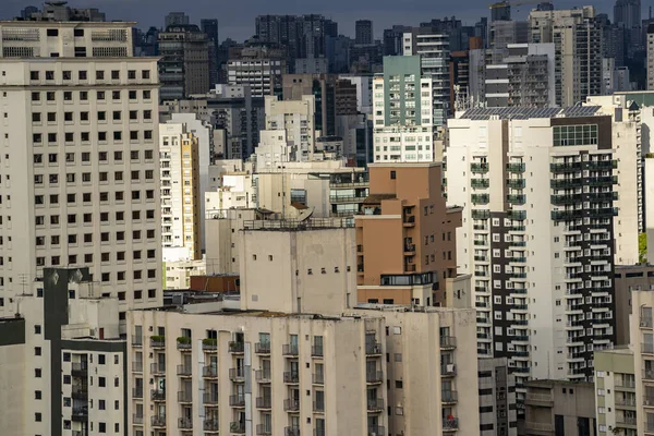 Edifícios Janelas Prédios Fundo São Paulo Brasil — Fotografia de Stock