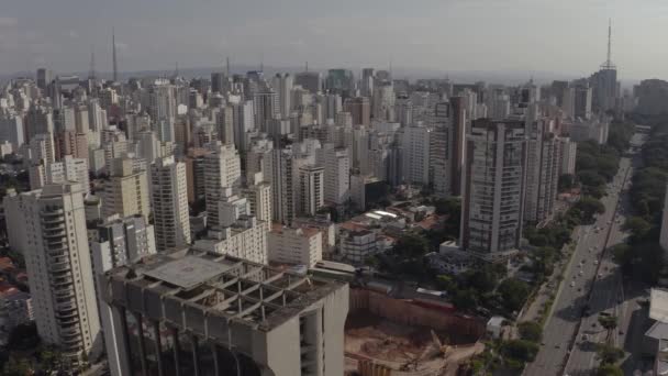 Büyük Şehirde Harika Bir Cadde Mayıs Sao Paulo Brezilya Güney — Stok video