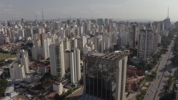 Grande Avenida Cidade Grande Avenida Maio São Paulo Brasil América — Vídeo de Stock