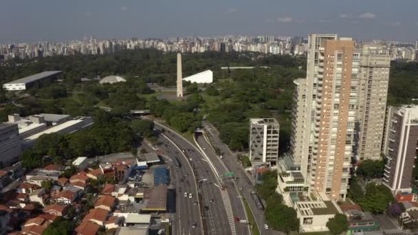 Grande Avenida Cidade Grande Avenida Maio São Paulo Brasil — Vídeo de Stock