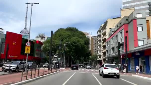 Kota Sao Paulo Bernardino Campos Avenue Brasil Amerika Selatan — Stok Video