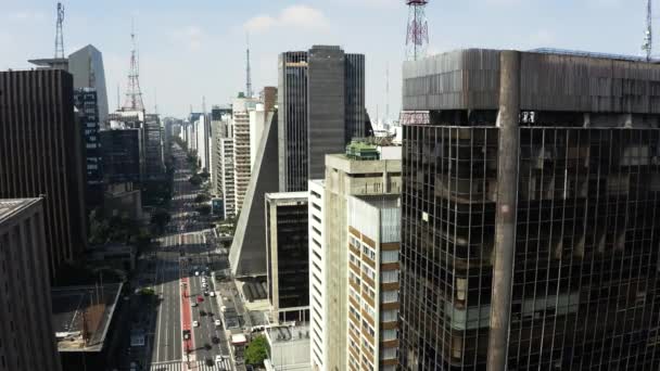 Business Avenues Paulista Avenue Sao Paulo City Brazil — ストック動画