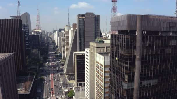 Geschäftswege Paulista Avenue Stadt Sao Paulo Brasilien — Stockvideo