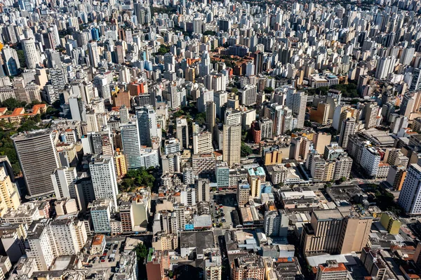 São Paulo Brasil Vista Aérea Centro Cidade Vista Topo — Fotografia de Stock