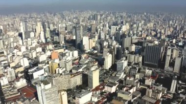 Sao Paulo, Brezilya. Şehir merkezinin hava manzarası.
