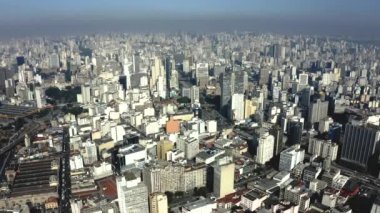 Sao Paulo, Brezilya. Şehir merkezinin hava manzarası.