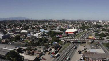 Huge highways in cities. Presidente Dutra Highway. Rio de Janeiro, Nova Iguacu district, Brazil.