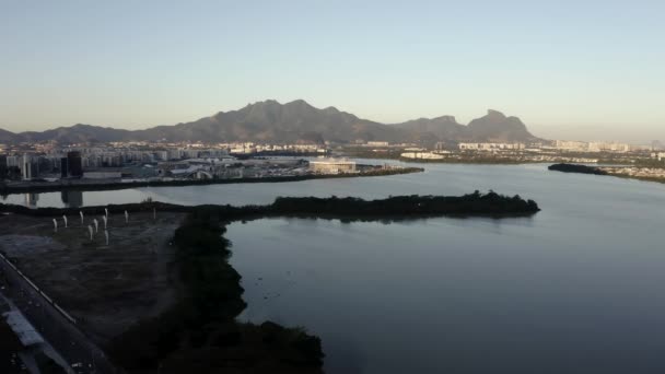 Rio Janeiro Jacarepagua District Jacarepagua Lagoon Brazil — Vídeo de Stock