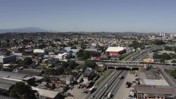 Huge Highways Cities Presidente Dutra Highway Rio Janeiro Nova Iguacu — Vídeos de Stock