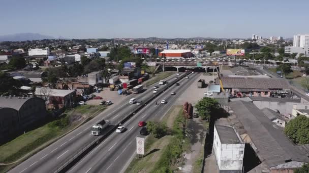 Huge Highways Cities Presidente Dutra Highway Rio Janeiro Nova Iguacu — Vídeos de Stock