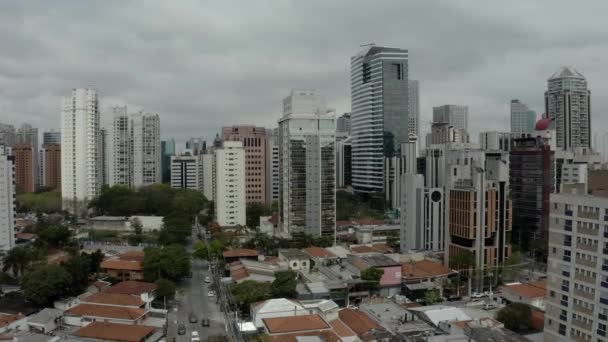 Sao Paulo City Sao Paulo State New Avenue Independence Encia — стоковое видео