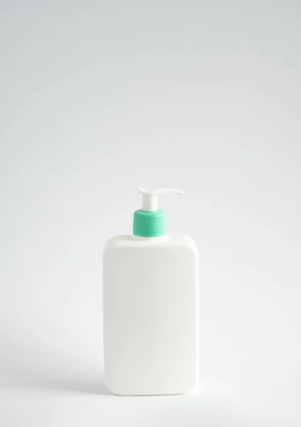 Folyadéktartály Gélhez Testápolóhoz Krémhez Samponhoz Fürdőhabhoz Kozmetikai Műanyag Palack Zöld — Stock Fotó