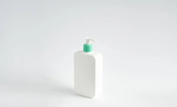 Folyadéktartály Gélhez Testápolóhoz Krémhez Samponhoz Fürdőhabhoz Kozmetikai Műanyag Palack Zöld — Stock Fotó