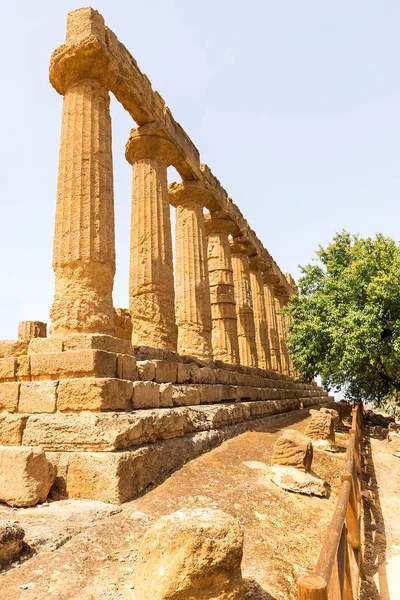 Meravigliosi Scenari Del Tempio Giunone Valle Dei Templi Agrigento Sicilia — Foto Stock