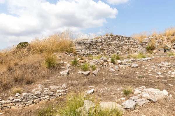 Πανοραμικά Αξιοθέατα Της Ακρόπολης Στο Αρχαιολογικό Πάρκο Σεγέστα Στο Τράπανι — Φωτογραφία Αρχείου
