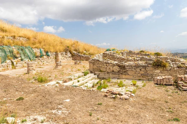 Látnivalók Agora Segesta Régészeti Park Trapani Szicília Olaszország — Stock Fotó