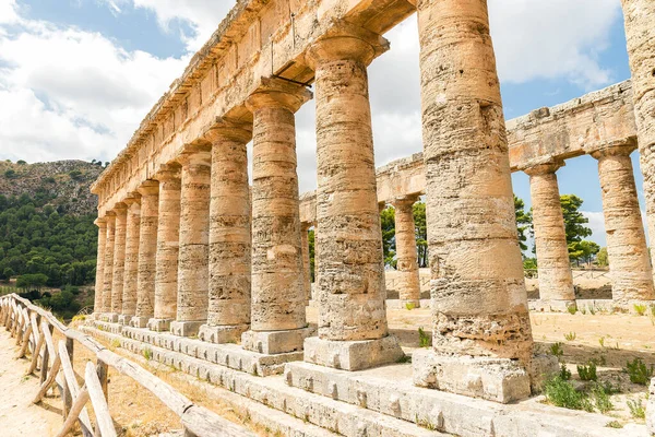 Monumentos Arquitectónicos Del Templo Segesta Tempio Segesta Trapani Sicilia Italia — Foto de Stock