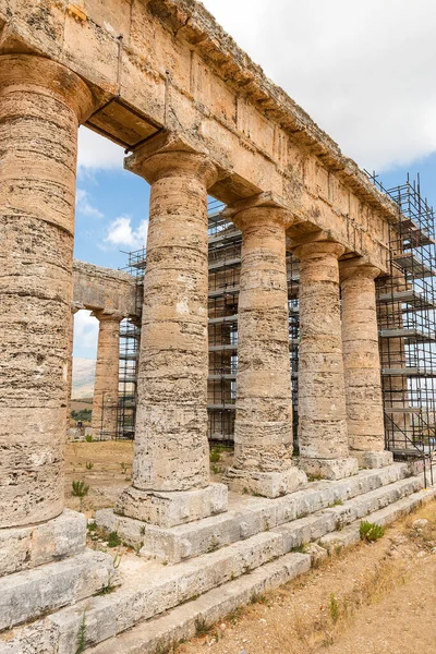 Monumentos Arquitectónicos Del Templo Segesta Tempio Segesta Trapani Sicilia Italia — Foto de Stock