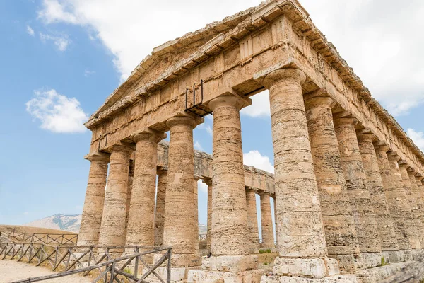 Luoghi Architettonici Del Tempio Segesta Parte Trapani Sicilia Italia — Foto Stock