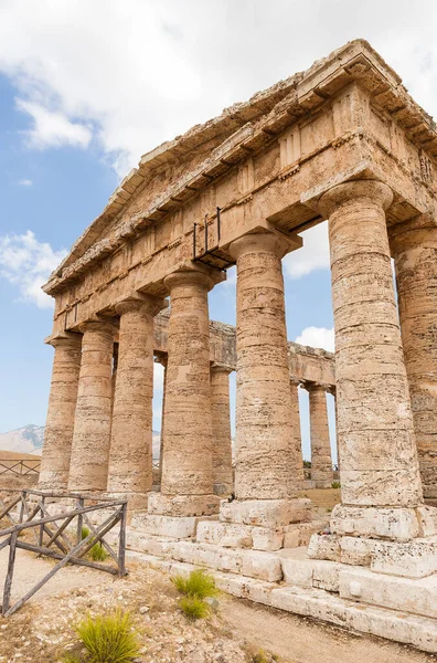 Luoghi Architettonici Del Tempio Segesta Parte Trapani Sicilia Italia — Foto Stock