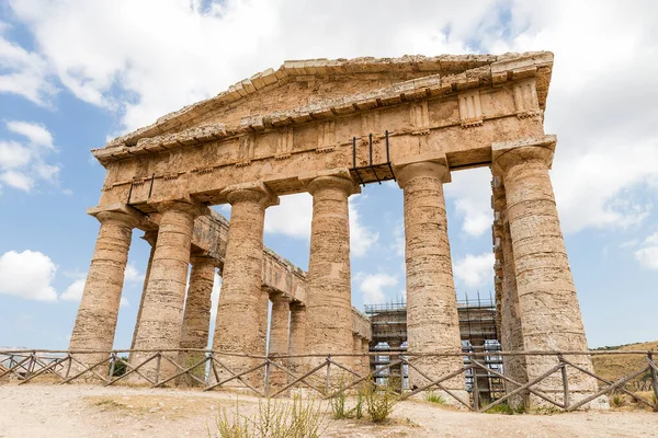 Monumentos Arquitectónicos Del Templo Segesta Tempio Segesta Parte Trapani Sicilia — Foto de Stock