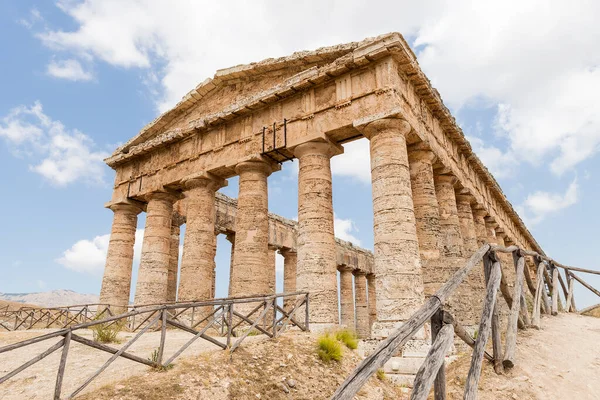 Architektonické Památky Chrámu Segesta Tempio Segesta Část Trapani Sicílie Itálie — Stock fotografie