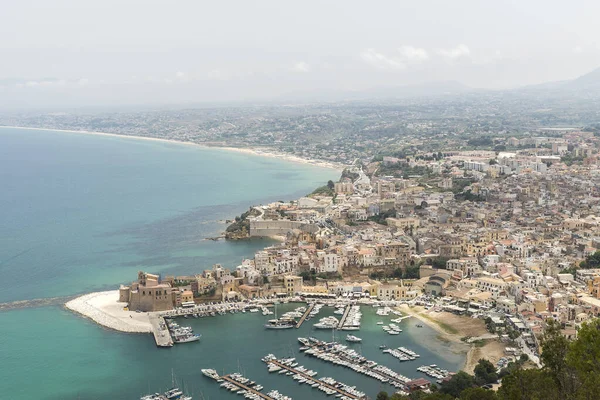 High Angle Sights City Castellammare Del Golfo Province Trapani Sicily — Foto de Stock