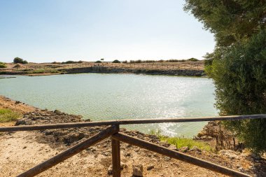 Panoramic Sights of The Sacred Area of Kothon ( Area Sacra del Kothon) in Province of Trapani, Marsala, Italy.
