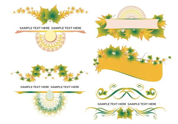 Elementos de diseño de otoño — Archivo Imágenes Vectoriales