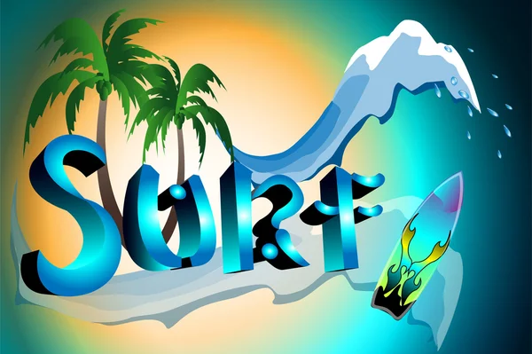 Fond de surf — Image vectorielle