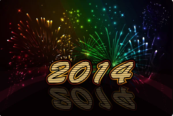 Firework 2014 — Stock Vector