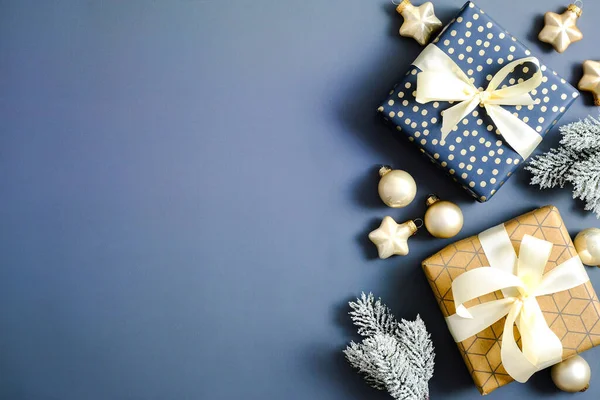 Frohe Weihnachten Und Einen Guten Rutsch Ins Neue Jahr Rahmenrand — Stockfoto