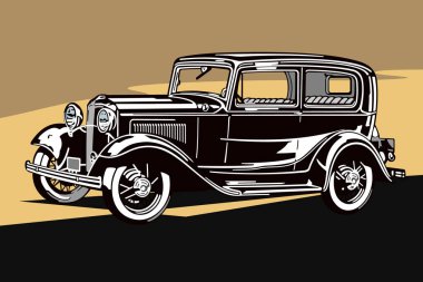 Shakhty, Rusya - Şubat 2022 Ford De Luxe Tudor Sedan 1932