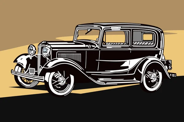 Shakhty Rusya Şubat 2022 Ford Luxe Tudor Sedan 1932 — Stok Vektör