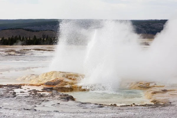 Κλεψύδρας geyser στην περιοχή συντριβάνι ποτ του yellowstone ΕΘΝΙΚΗ — Φωτογραφία Αρχείου
