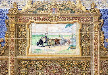 Seramik plaza de espana, sevilla, İspanya