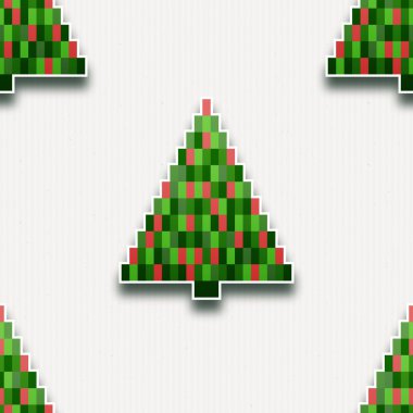 Kağıt Noel ağaçları ile Seamless Modeli