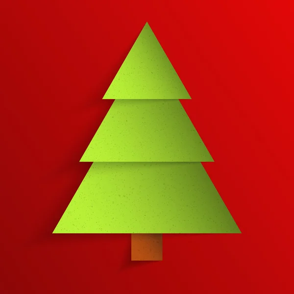 Árbol de Navidad de papel — Vector de stock