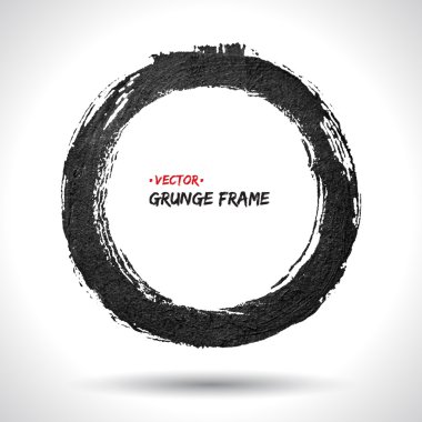 yuvarlak grunge vektör çerçeve