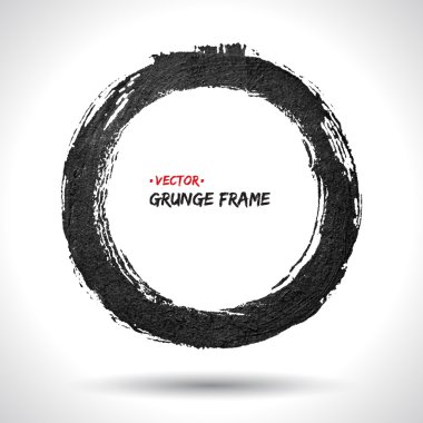 Round grunge vector frame clipart