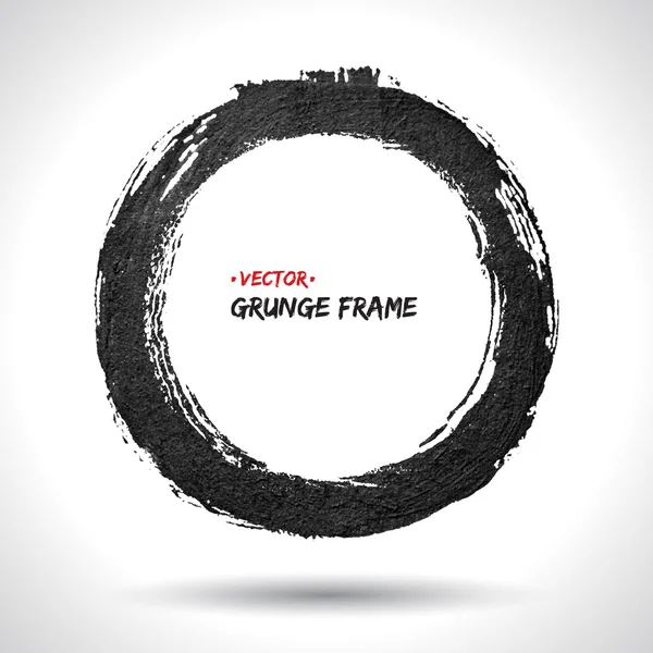 Cadre vectoriel rond grunge — Image vectorielle