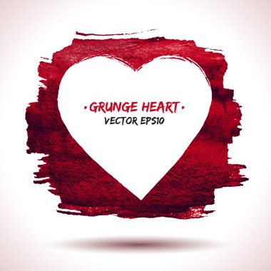 Grunge heart background clipart