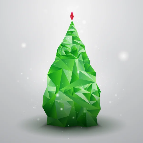 Glassy kerstboom — Stockvector