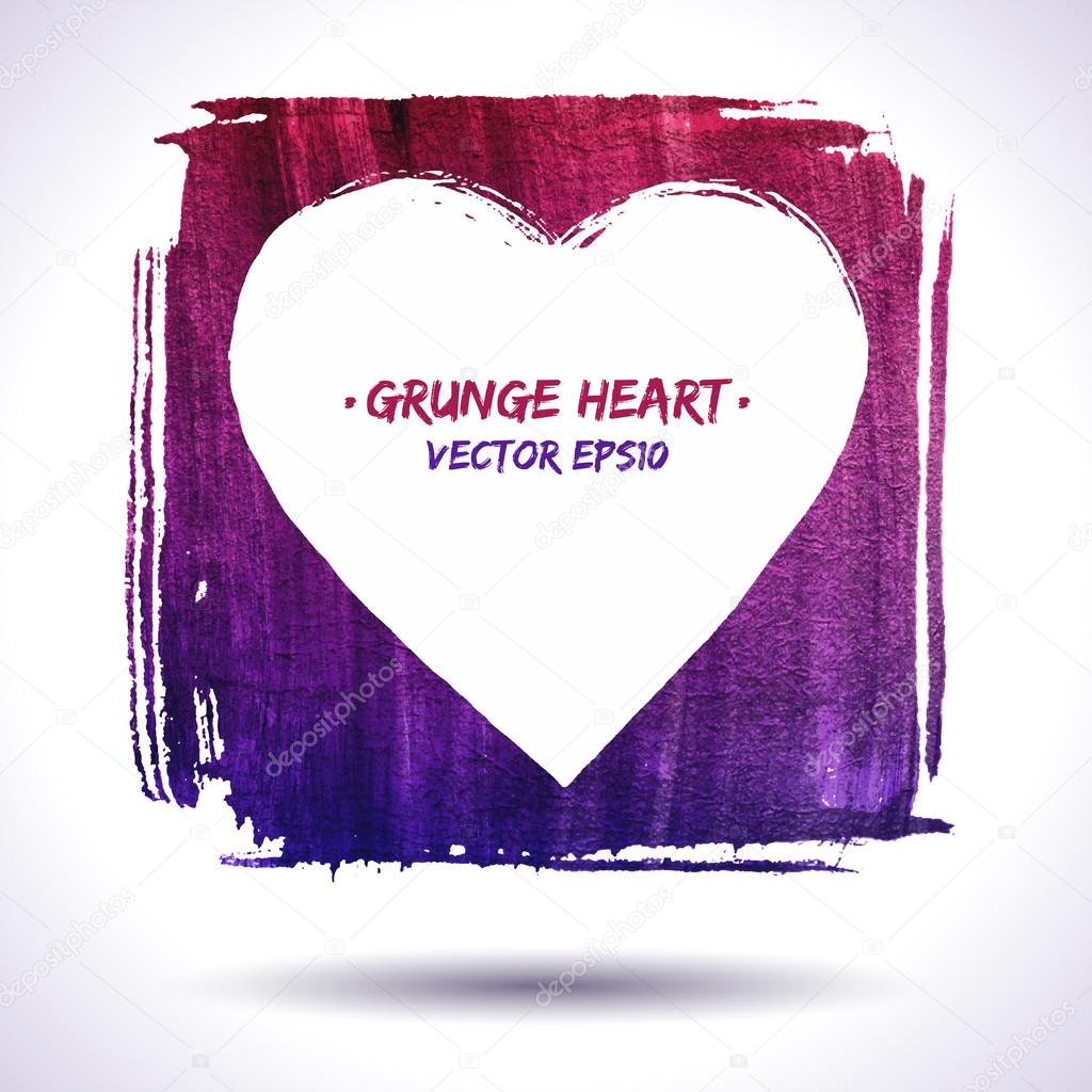 Grunge heart background
