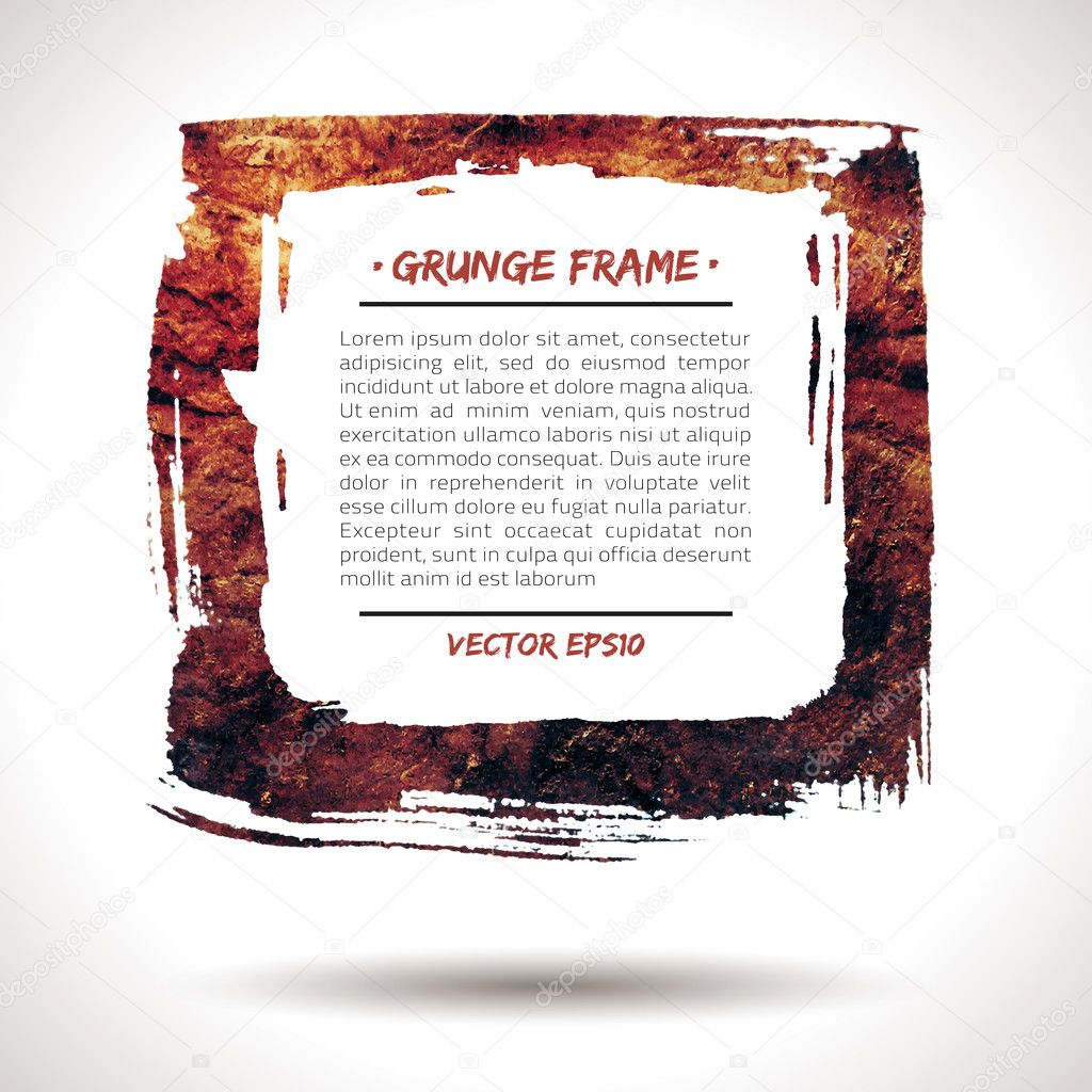 Trendy grunge vector frame