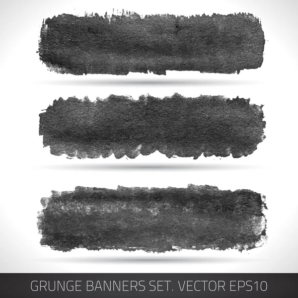 Set di striscioni grunge — Vettoriale Stock