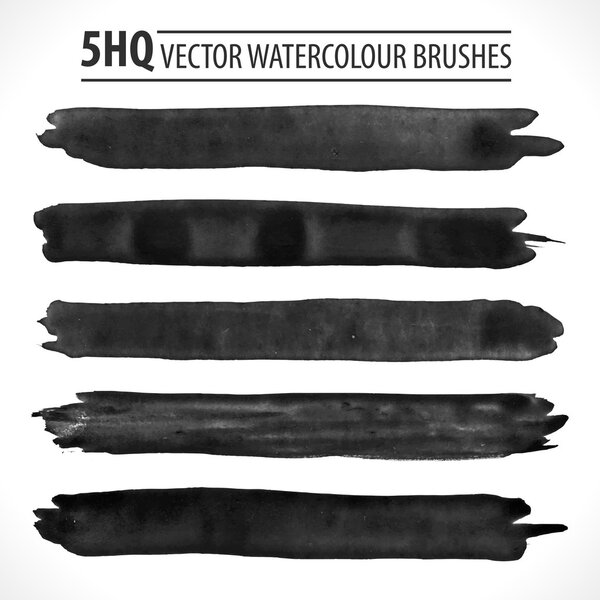 Set of watercolor brushes
